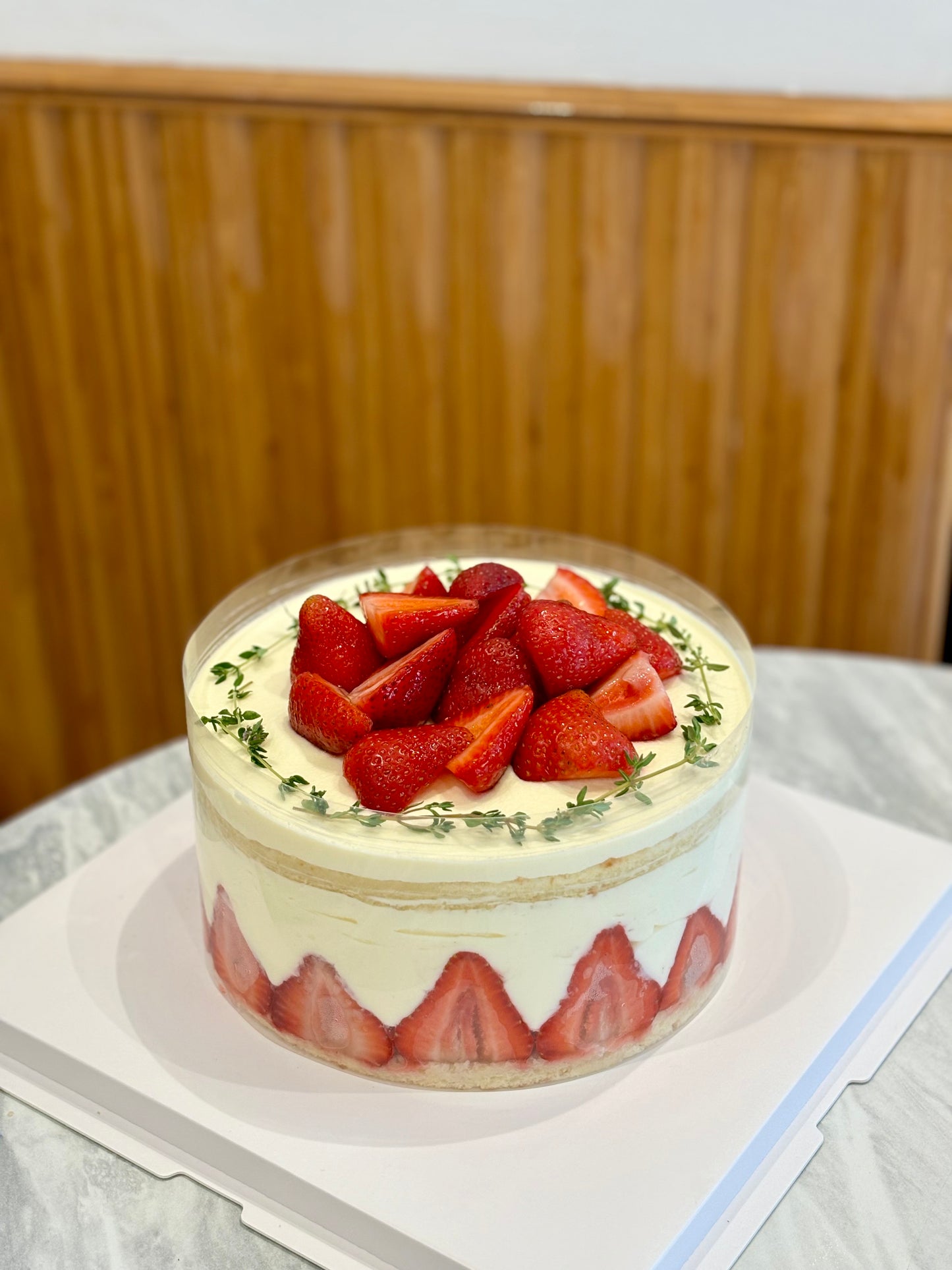 Strawberry Fraisier Cake