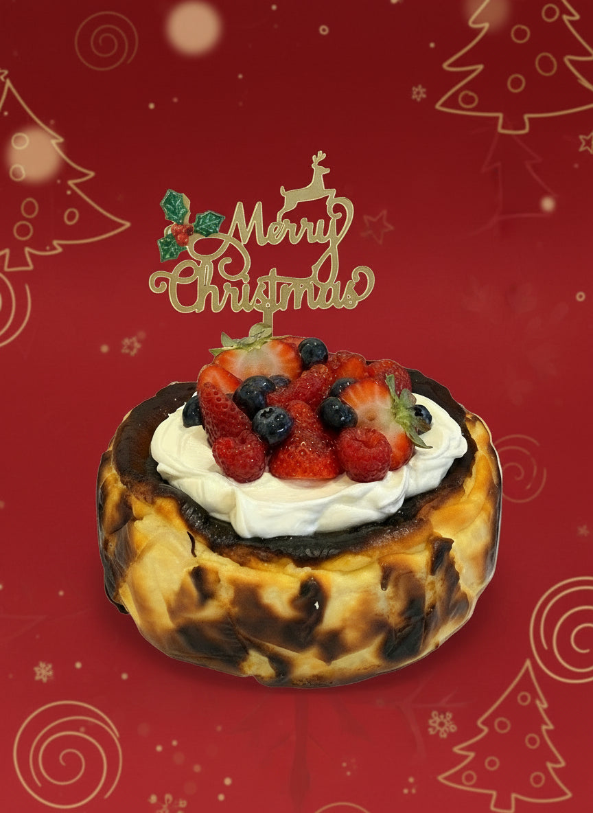 [🎄🎅❤️] Triple berry basque cheesecake