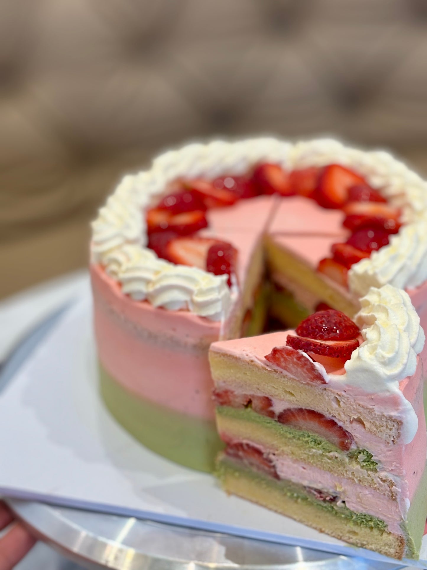 Strawberry Matcha Chiffon