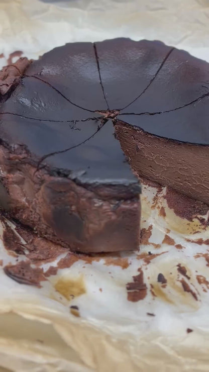 Dark Choc Basque Cheesecake (Gluten Free)